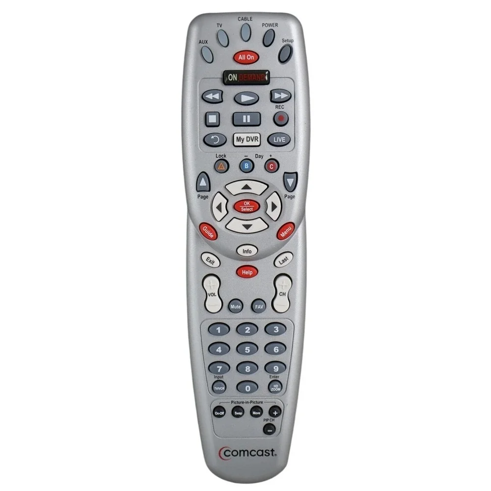 Comcast DVR Remote Control Gray Comcast Xfinity Remote Wireless Less Than 5 M